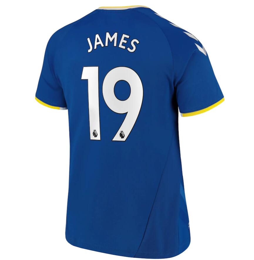 2021/22 Everton Home Kit Soccer Jersey with James 19 printing